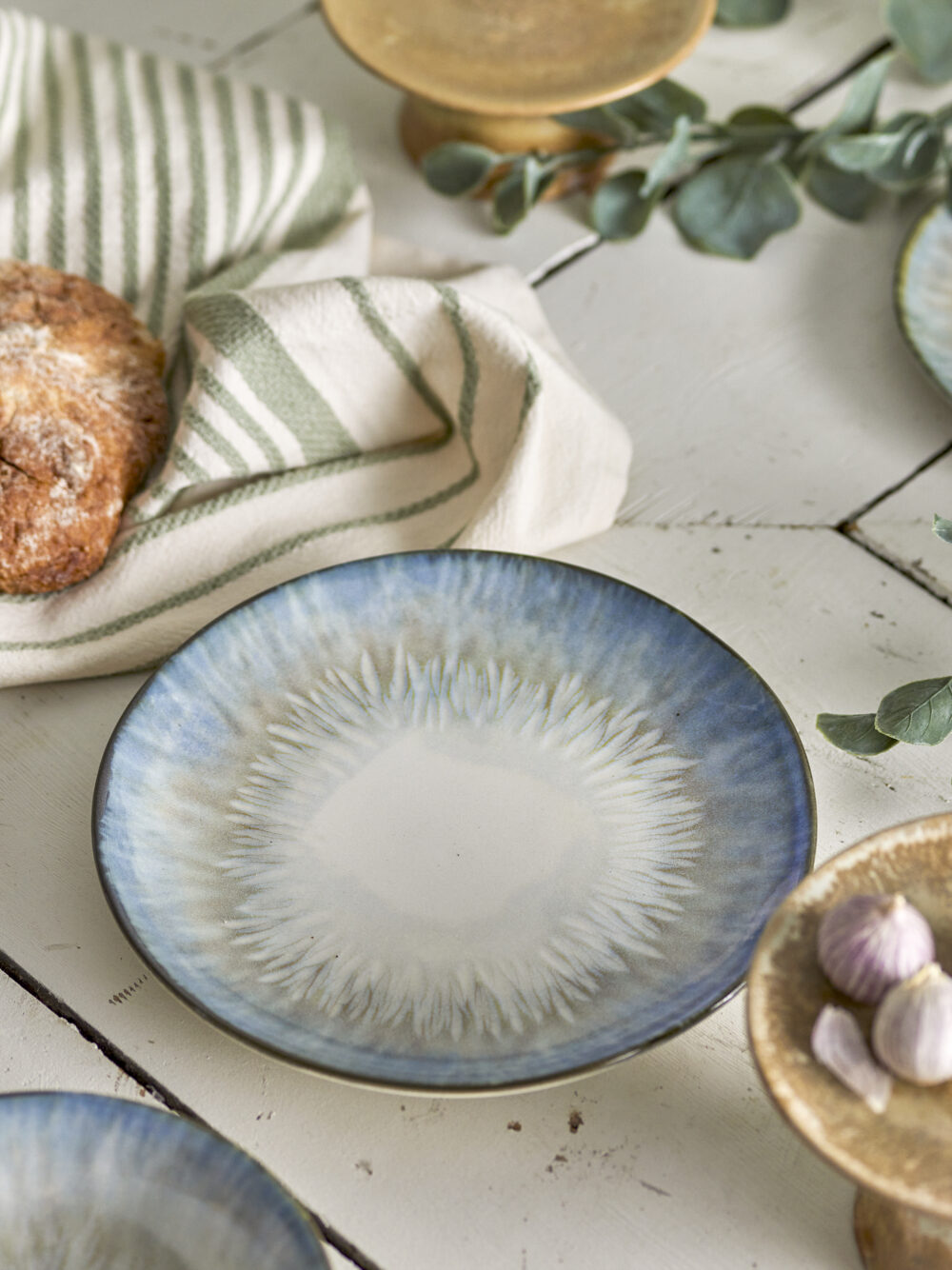 Calen Plate, Blue, Stoneware - Image 5