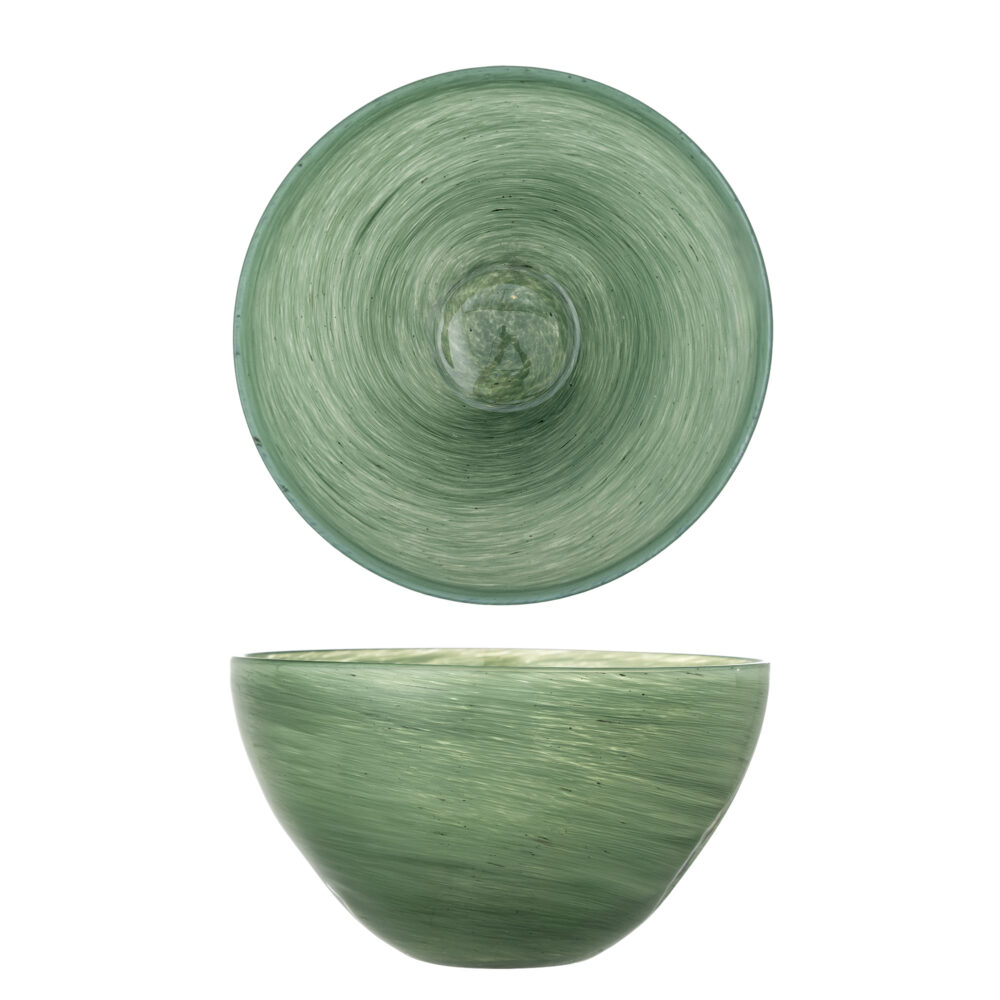 Esmaralda Bowl, Green, Glass