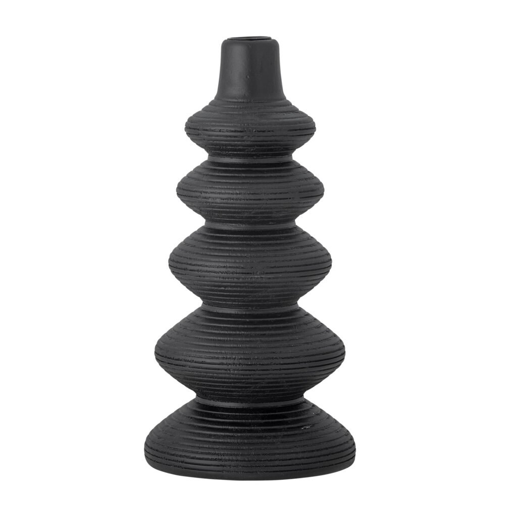 Ari Candle Holder, Black, Pine