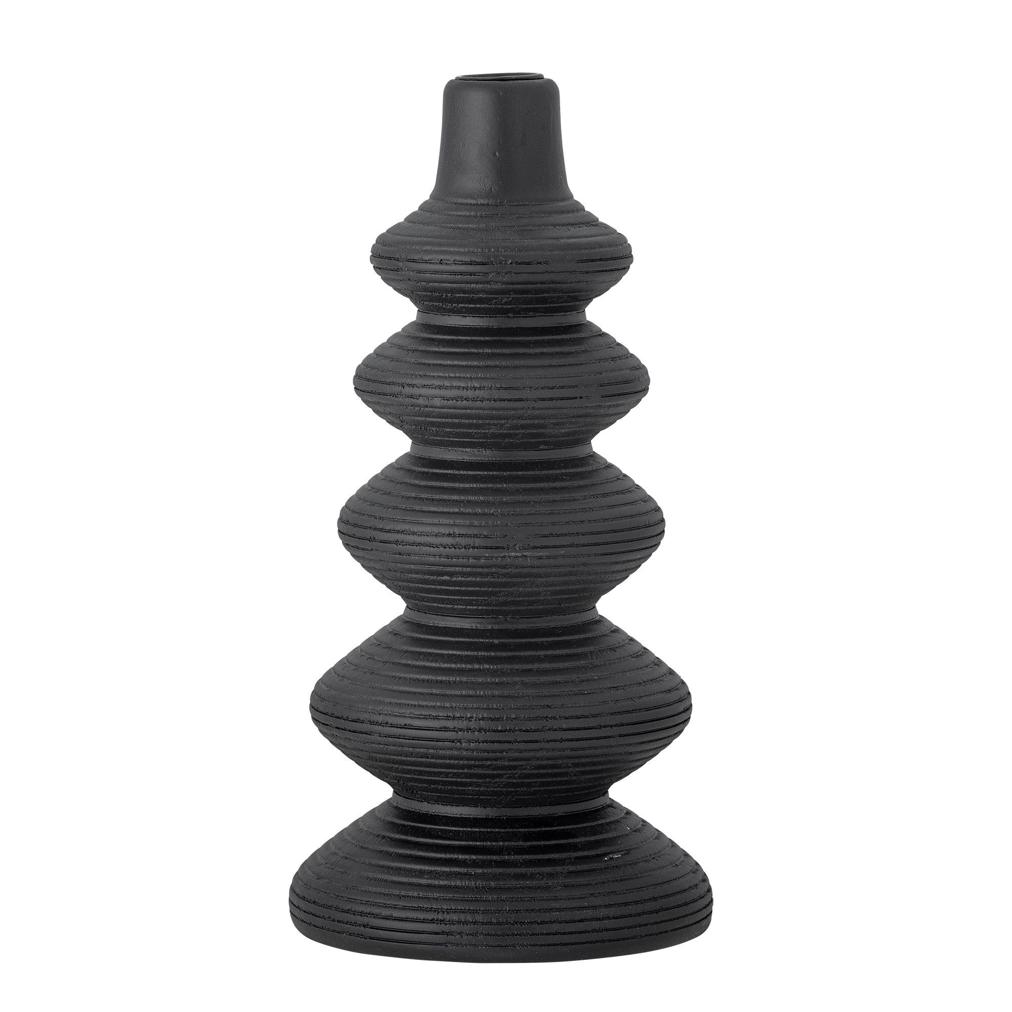 Ari Candle Holder, Black, Pine