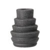 Emin Candle Holder, Black, Stoneware