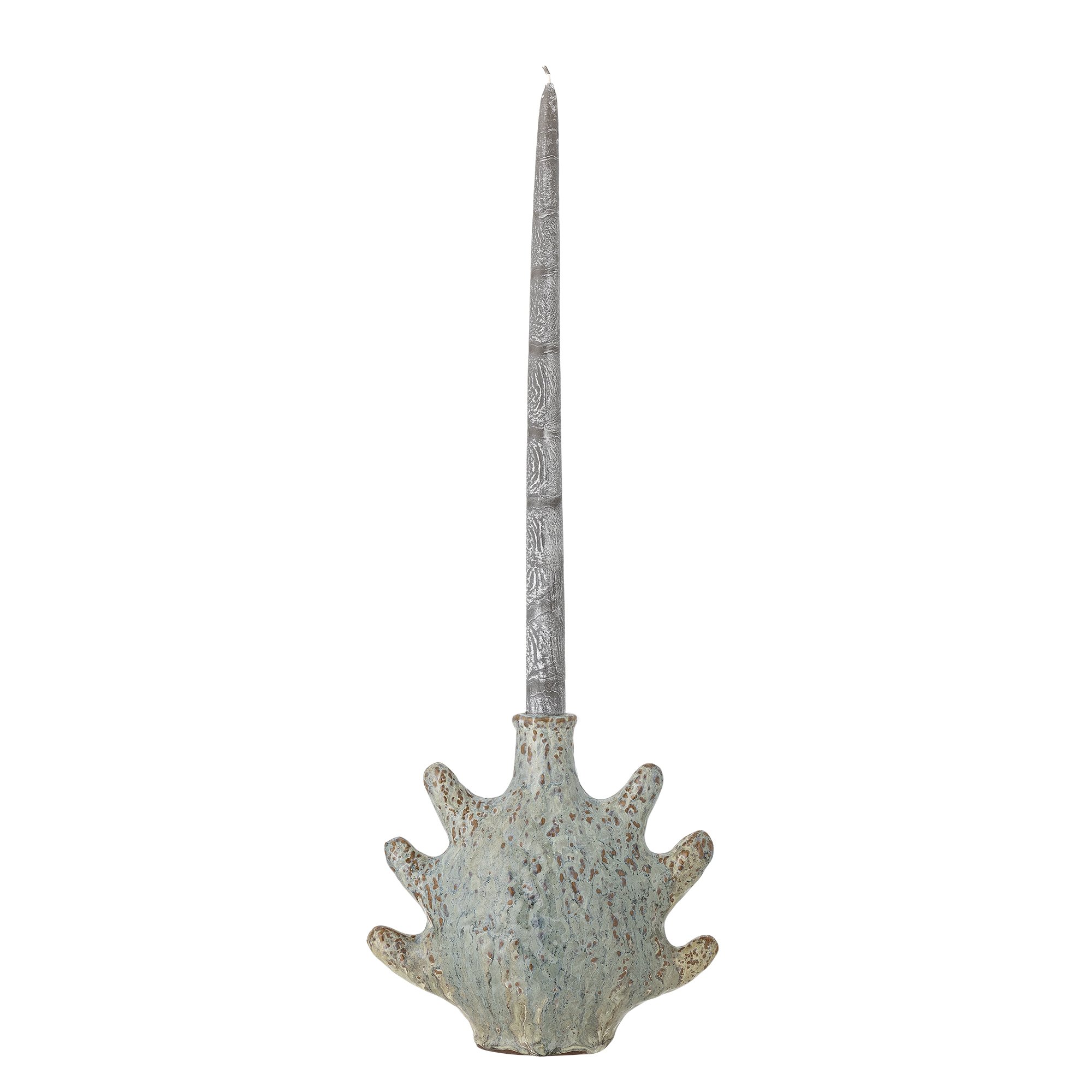 Bridget Candle Holder, Grey, Stoneware - Image 3
