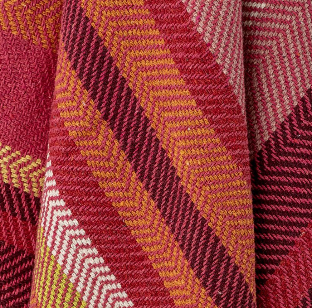 Amra Throw, Red, Cotton - Image 3