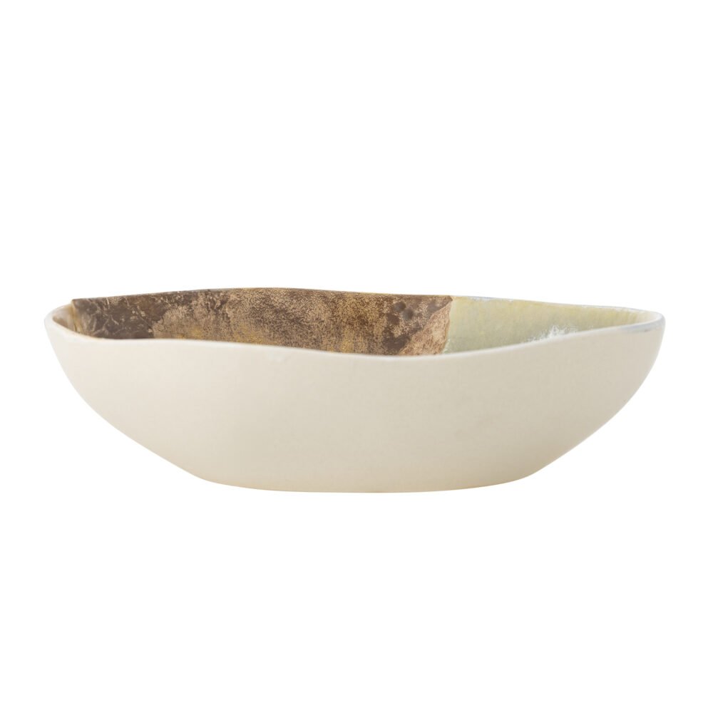 Lacey Bowl, Yellow, Stoneware - Image 3