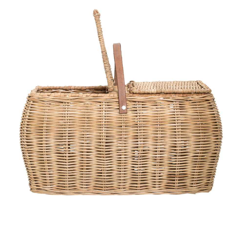Gor Basket w/Lid, Nature, Rattan - Image 3