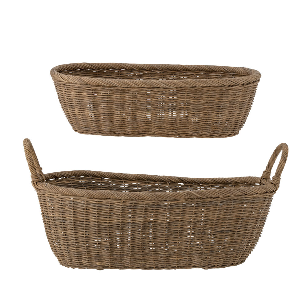 Selma Basket, Nature, Rattan