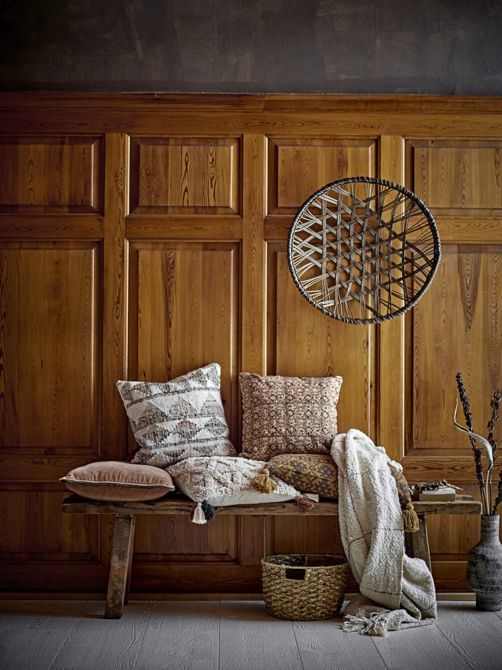 Aurial Cushion, Brown, Cotton - Image 4