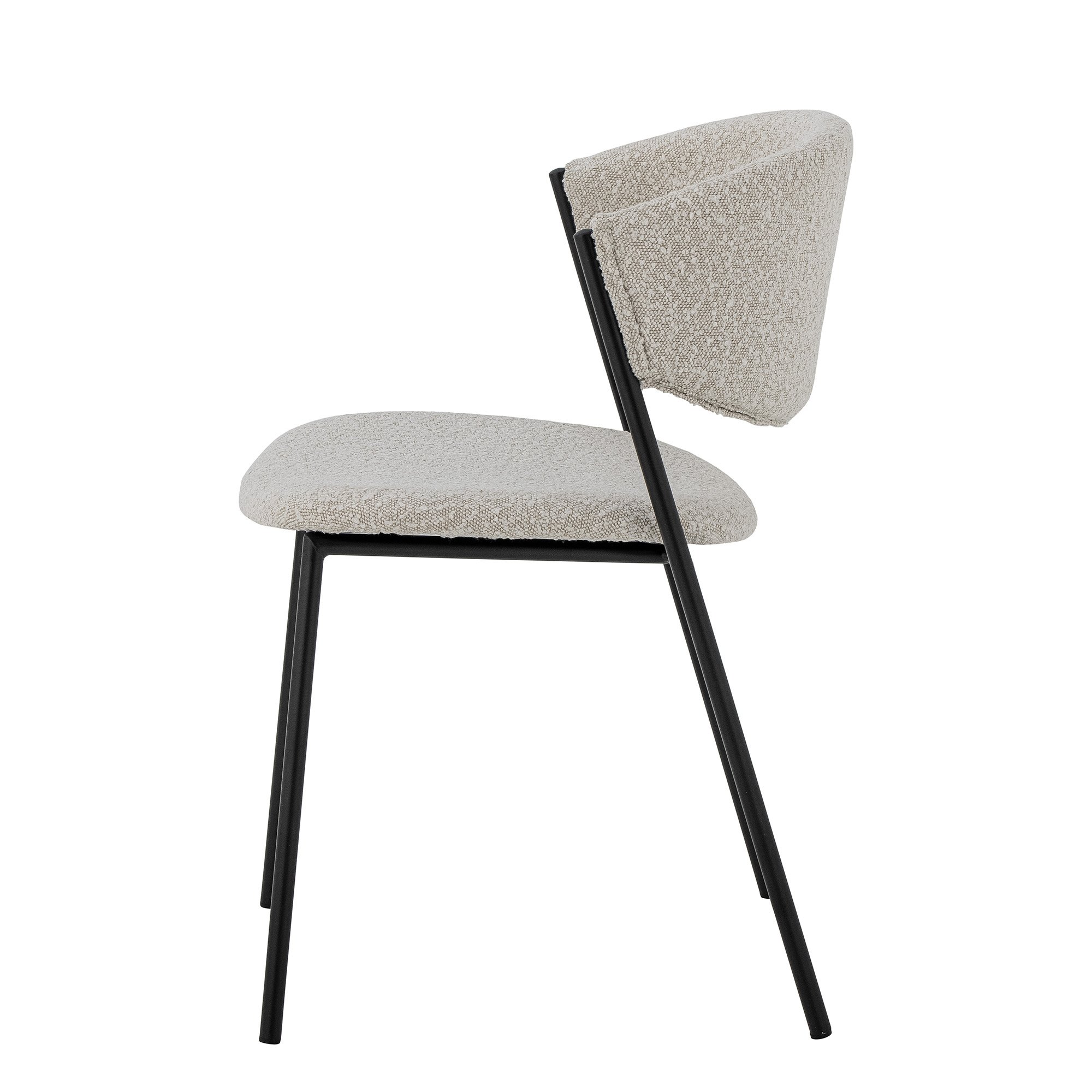 Marlo Dining Chair, White, Polyester - Image 3