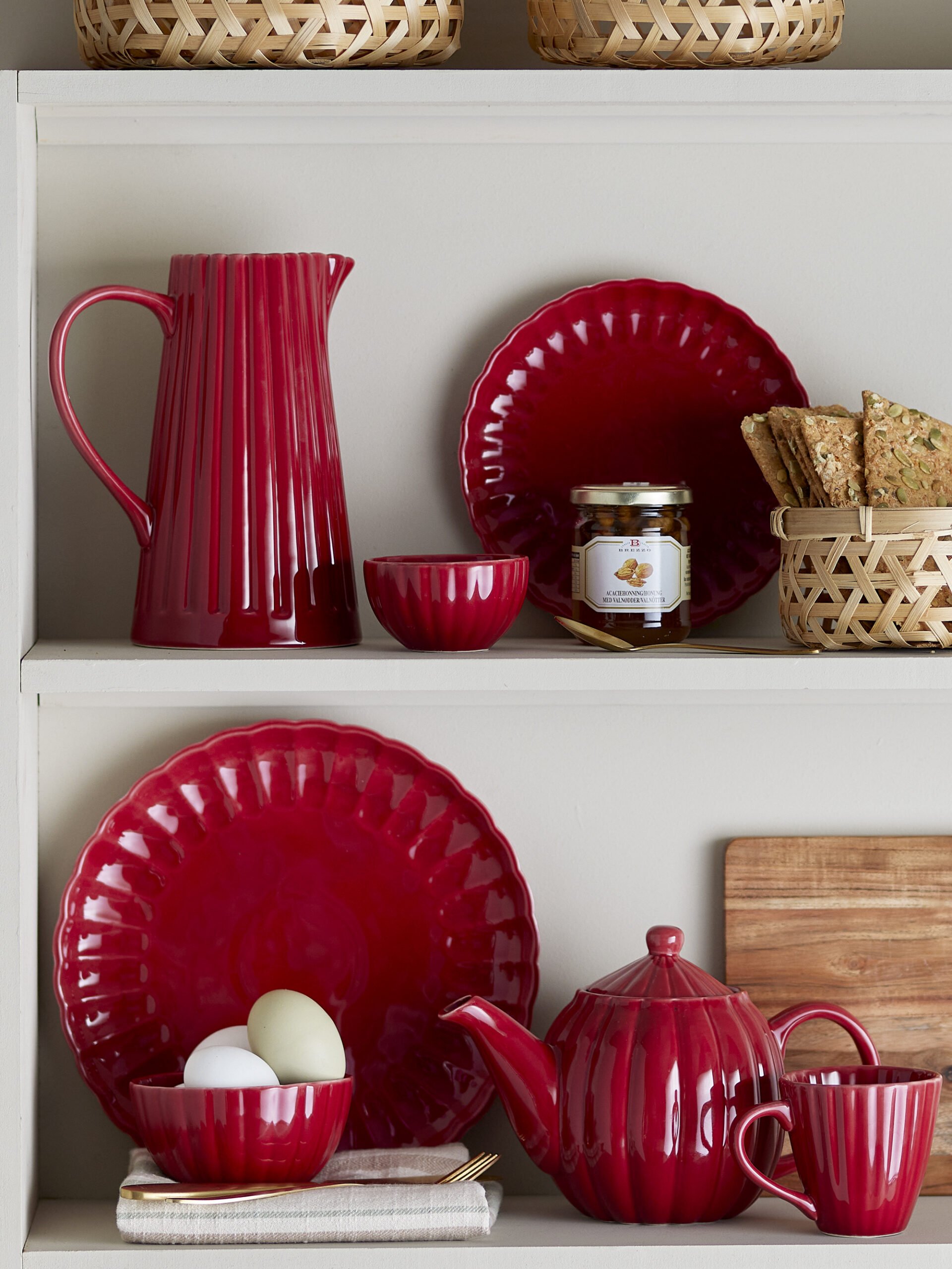 Latina Bowl, Red, Stoneware - Image 4