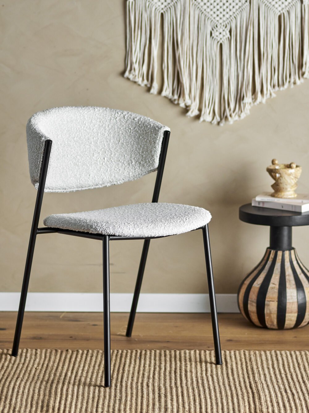 Marlo Dining Chair, White, Polyester - Image 5