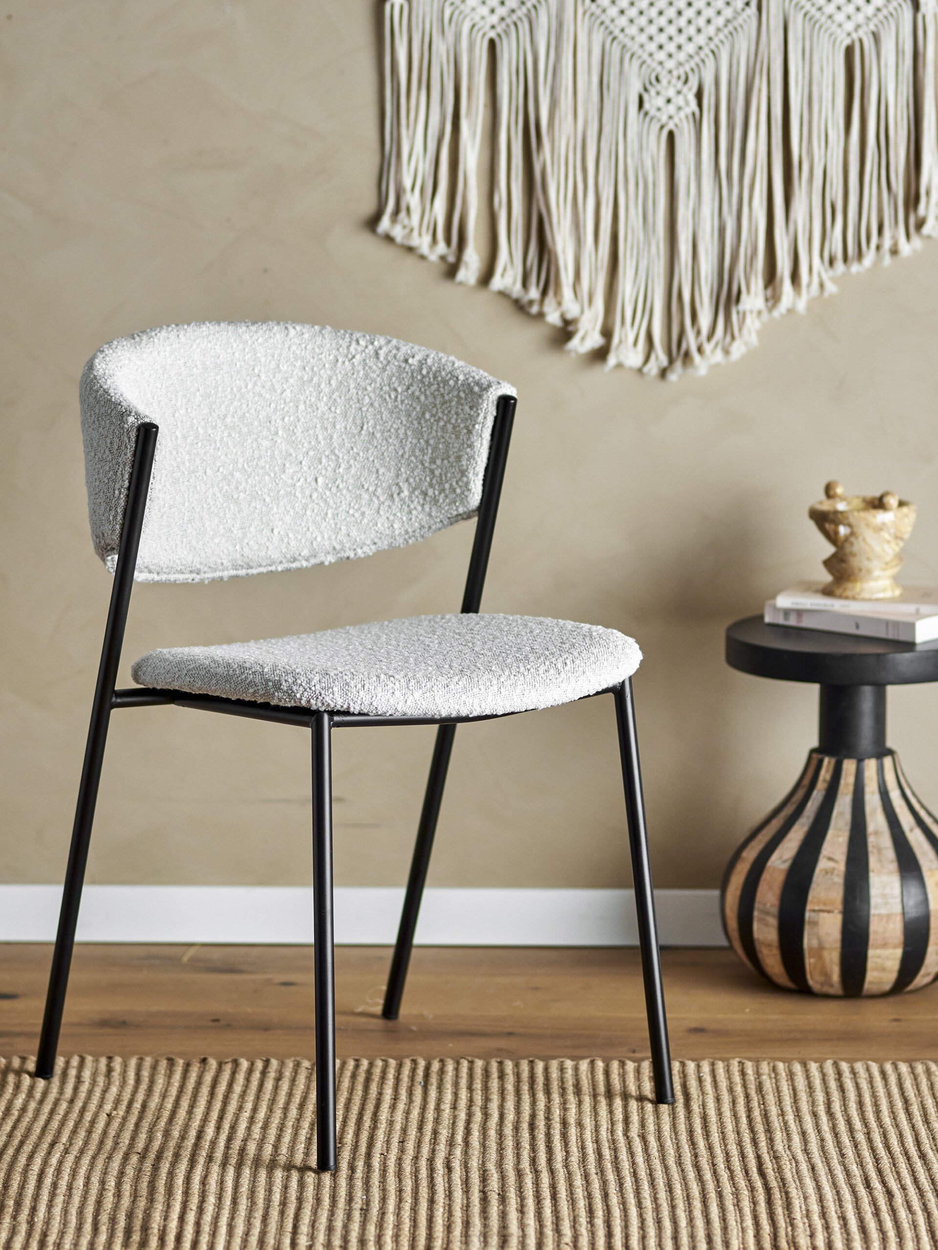 Marlo Dining Chair, White, Polyester - Image 5
