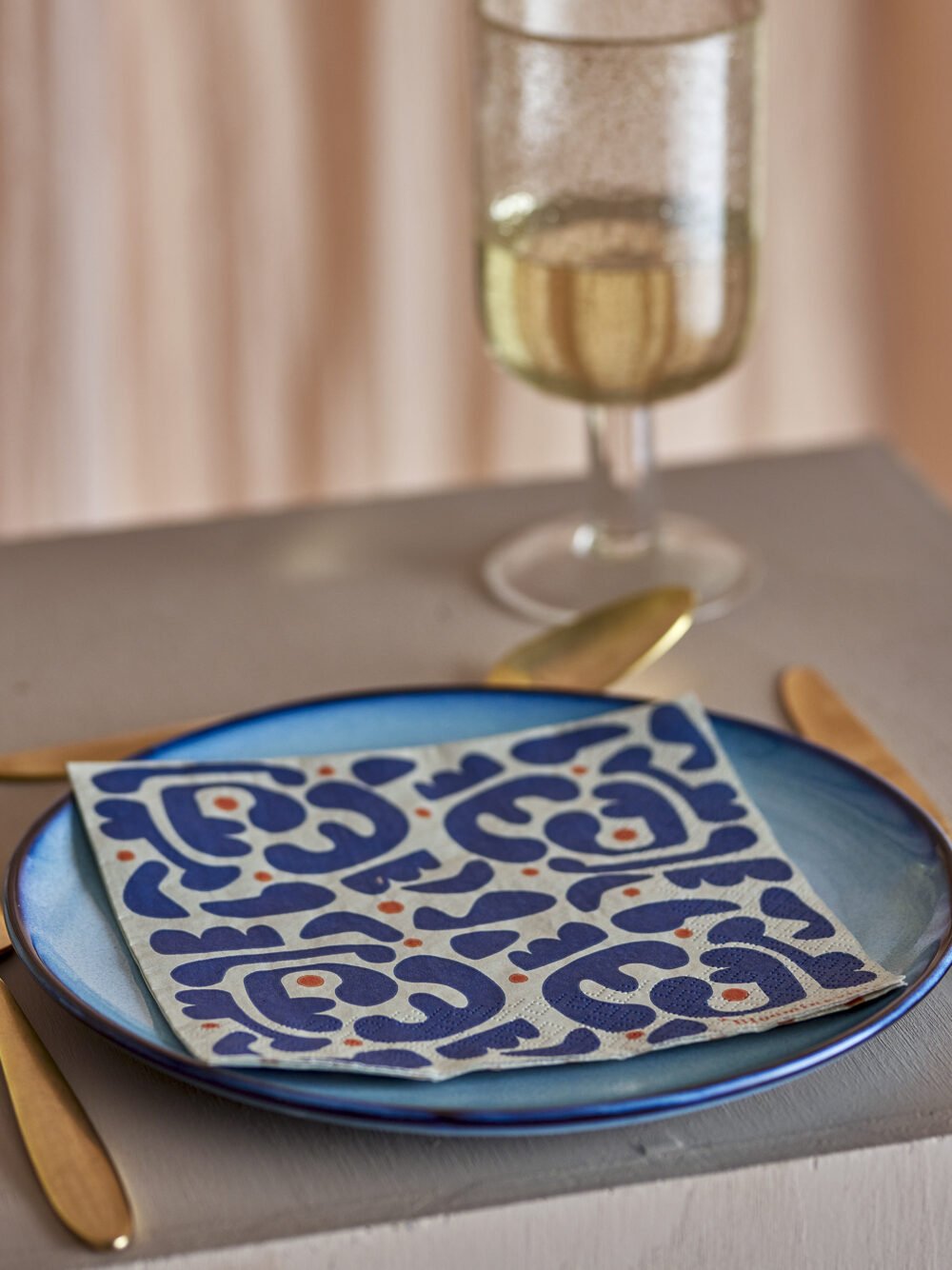 Eviaya Napkin, Blue, FSC® Mix, Paper - Image 5