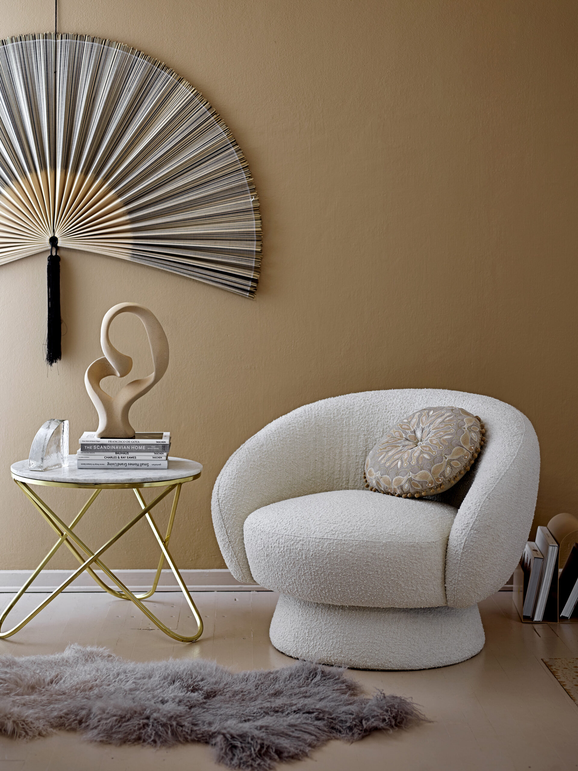 Ted Lounge Chair, White, Polyester - Image 5