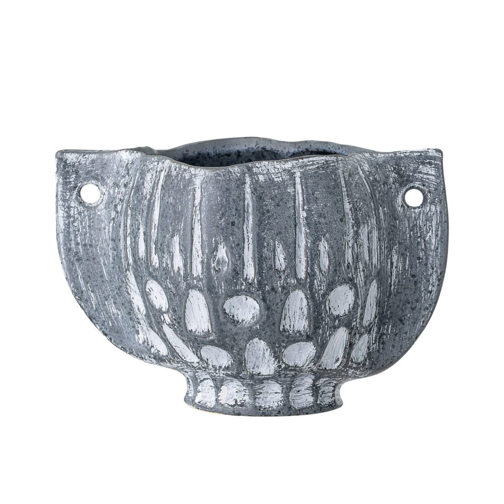 Oney Flowerpot, Blue, Stoneware