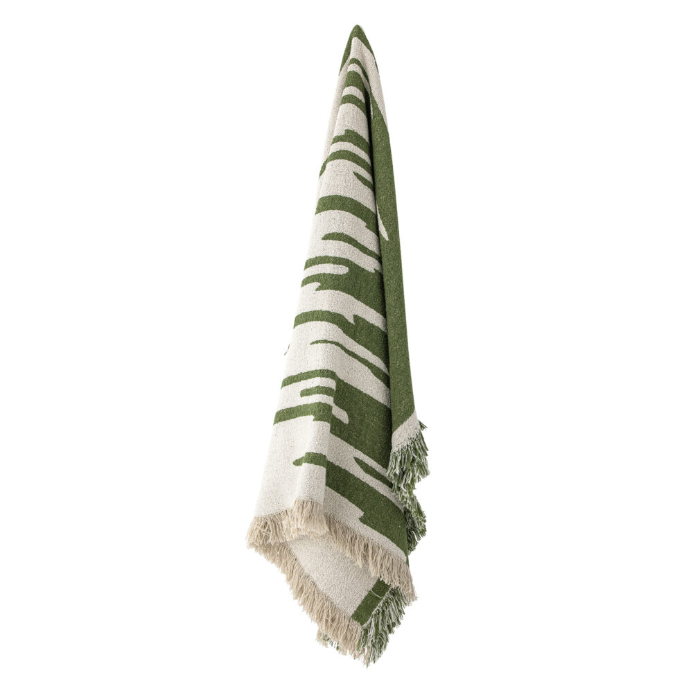 Haxby Throw, Green, Recycled Cotton - Image 3