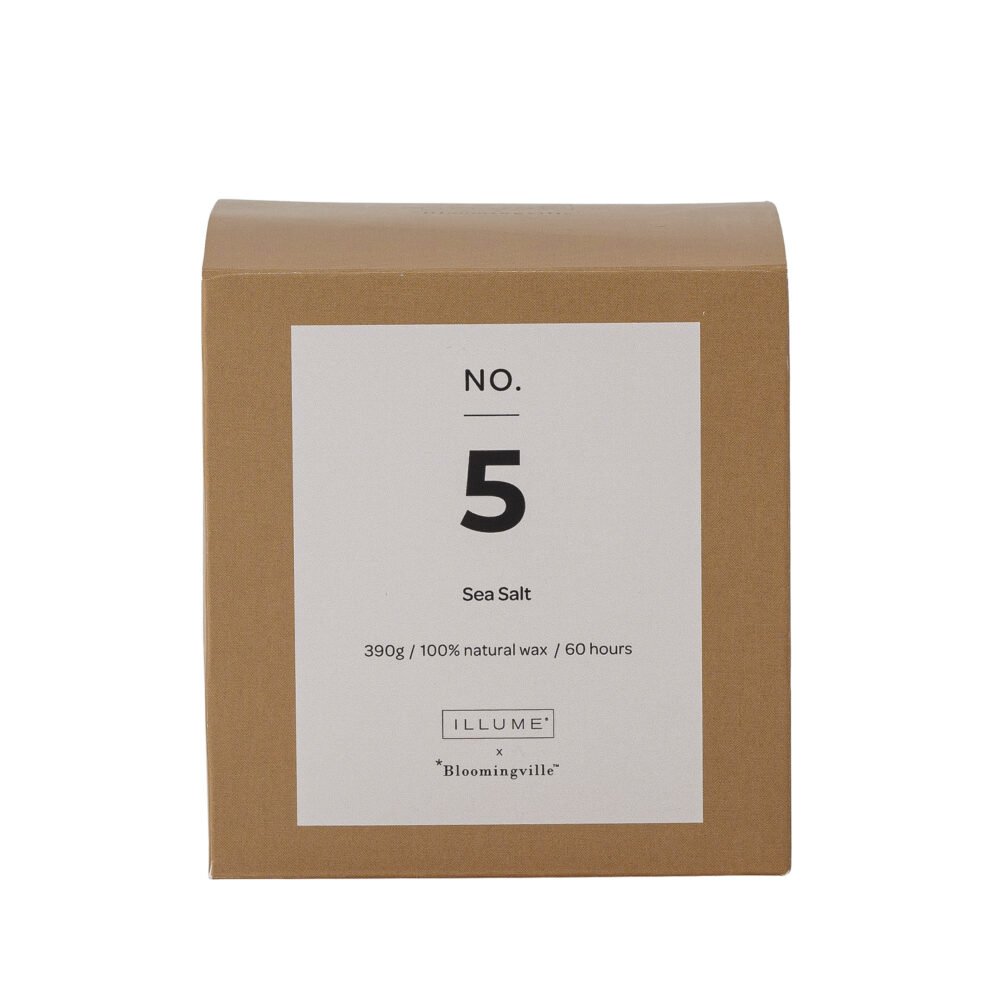 NO.5-Sea Salt Scent Candle, Brown, Wax - Image 3
