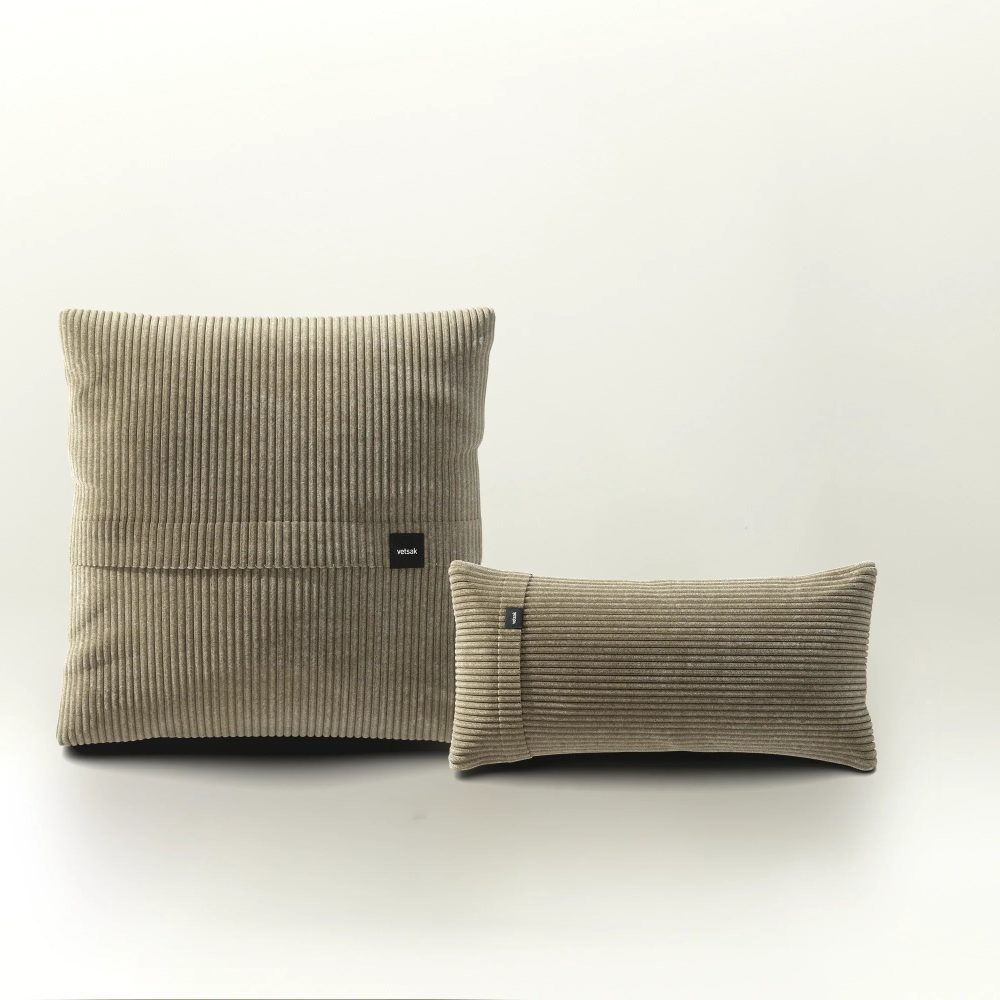 pillow set 1 - cord velour - khaki