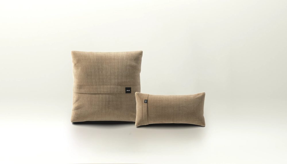 pillow set 1 - cord velour - sand