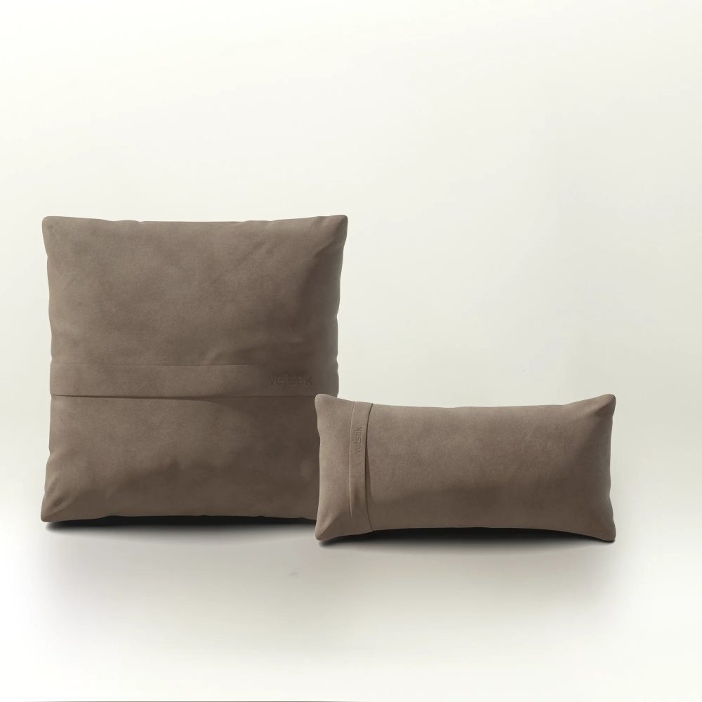 pillow set 1 - leather - cacao