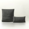 pillow set 1 - leather - dark grey
