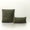 pillow set 1 - leather - olive