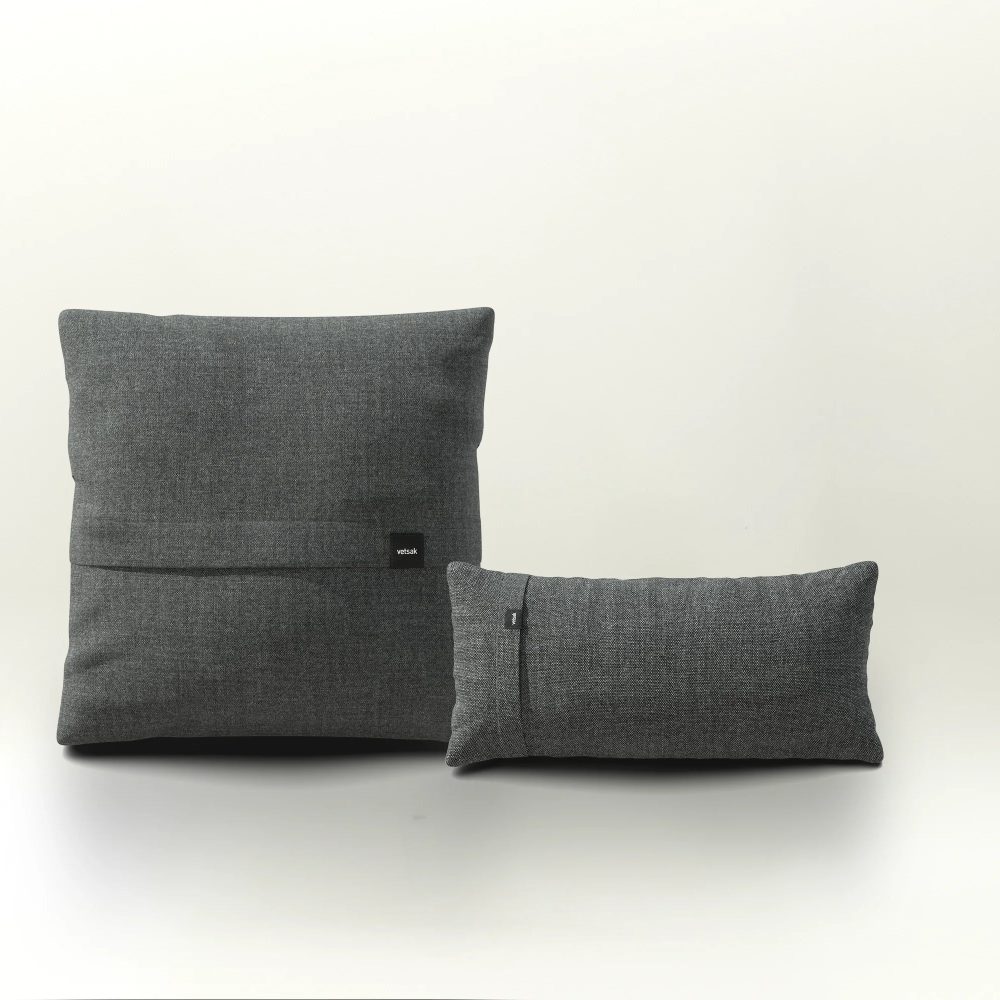 pillow set 1 - pique - dark grey