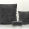 pillow set 2 - cord velour - dark grey