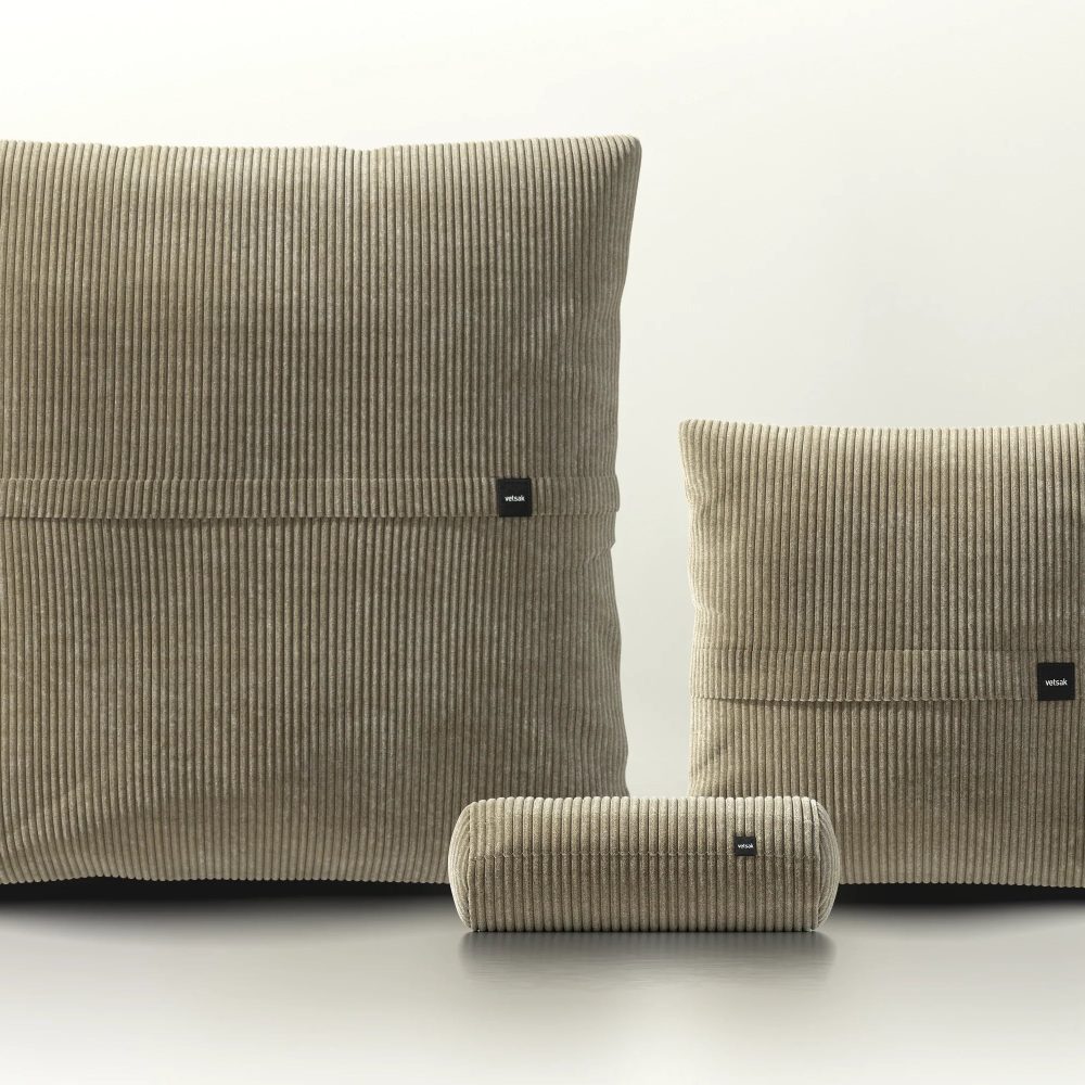 pillow set 2 - cord velour - khaki