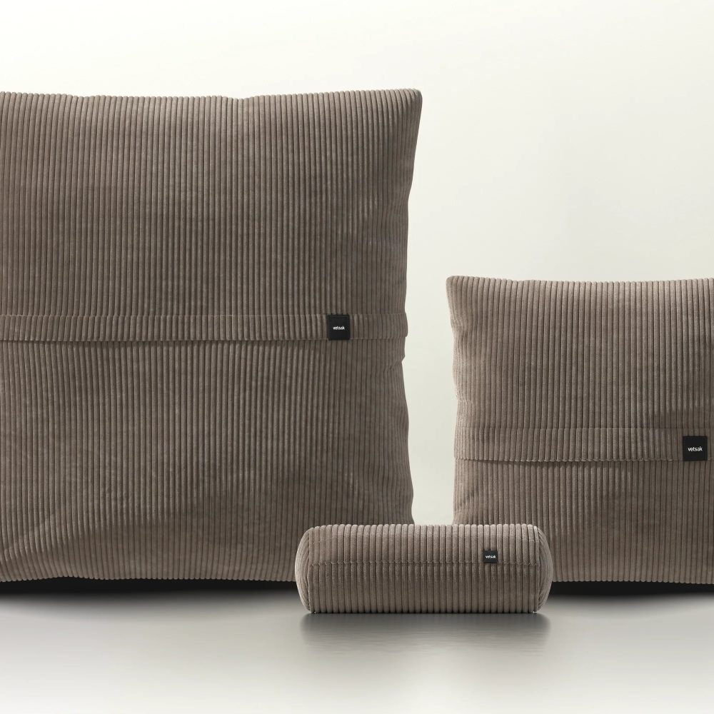 pillow set 2 - cord velour - mocha
