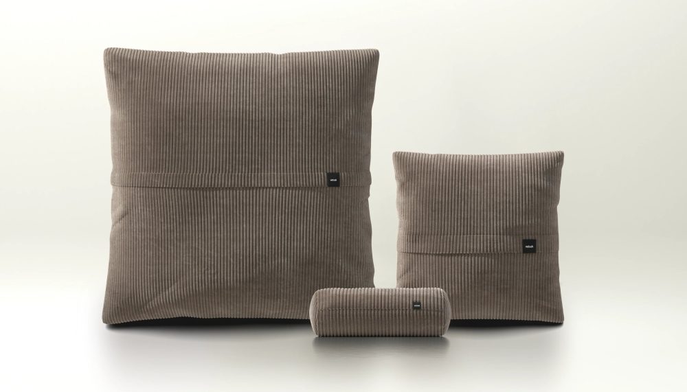 pillow set 2 - cord velour - mocha