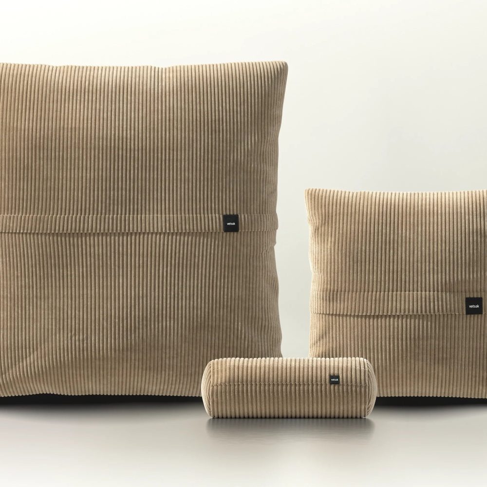 pillow set 2 - cord velour - sand