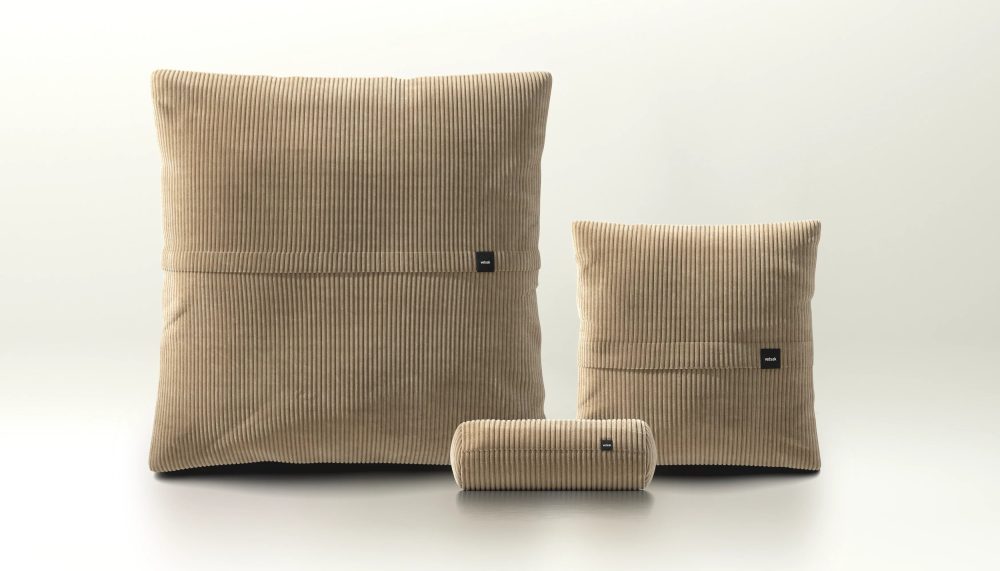 pillow set 2 - cord velour - sand