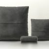 pillow set 2 - leather - dark grey