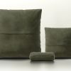 pillow set 2 - leather - olive