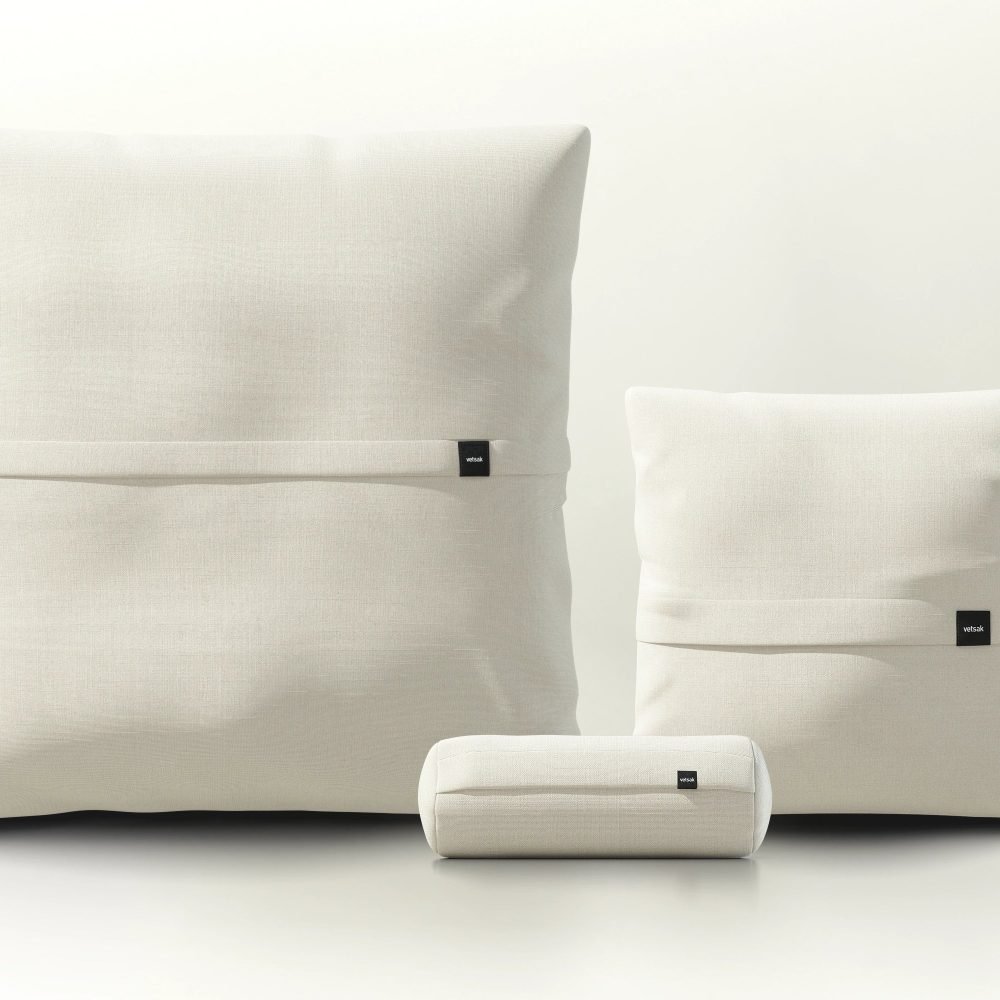 pillow set 2 - pique - creme