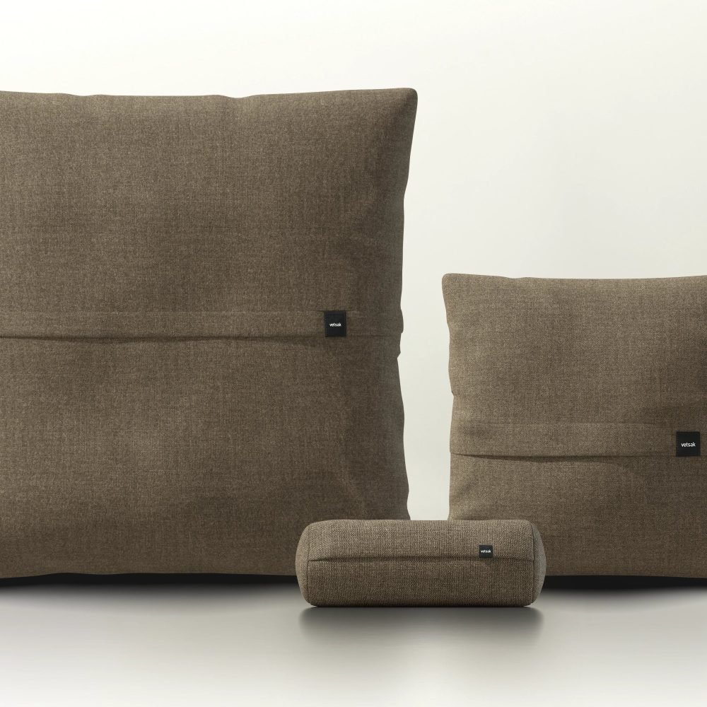 pillow set 2 - pique - taupe