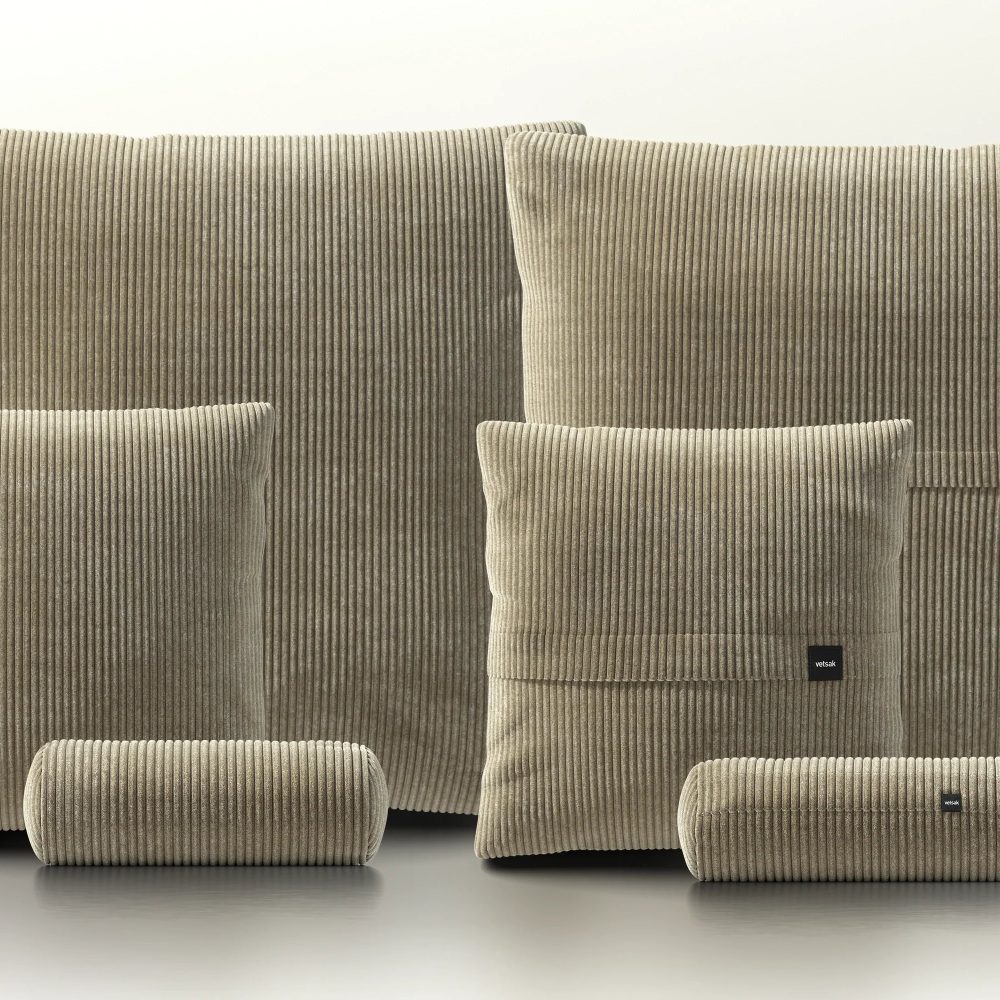 pillow set 3 - cord velour - khaki