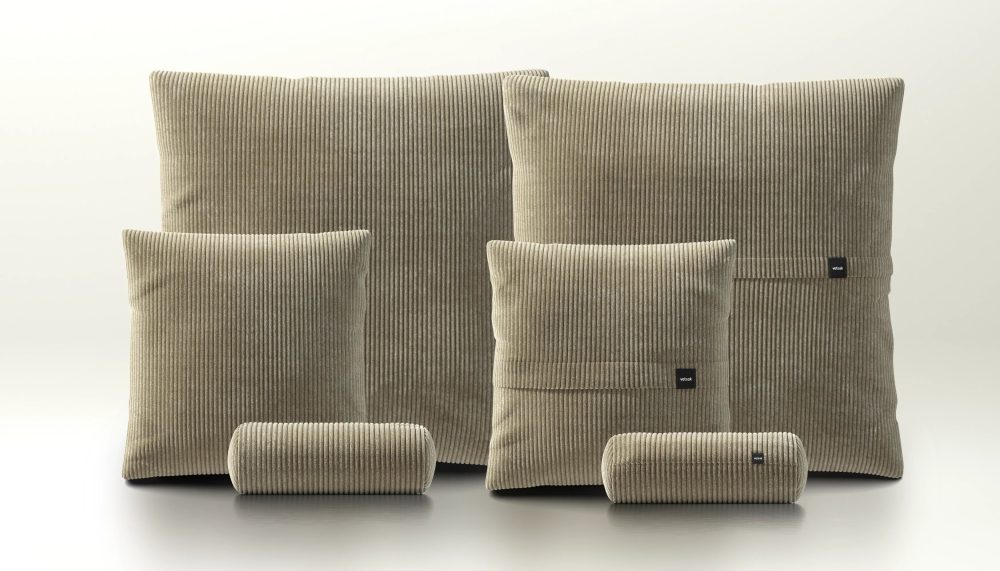 pillow set 3 - cord velour - khaki