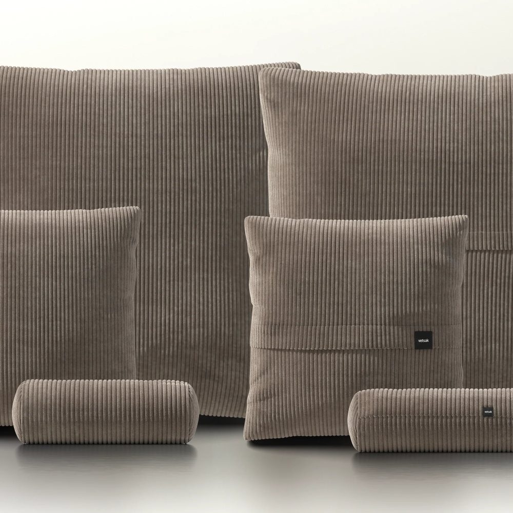 pillow set 3 - cord velour - mocha