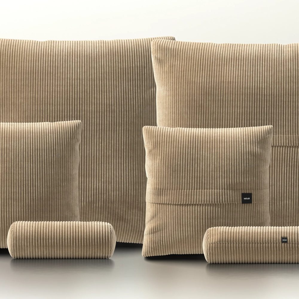 pillow set 3 - cord velour - sand