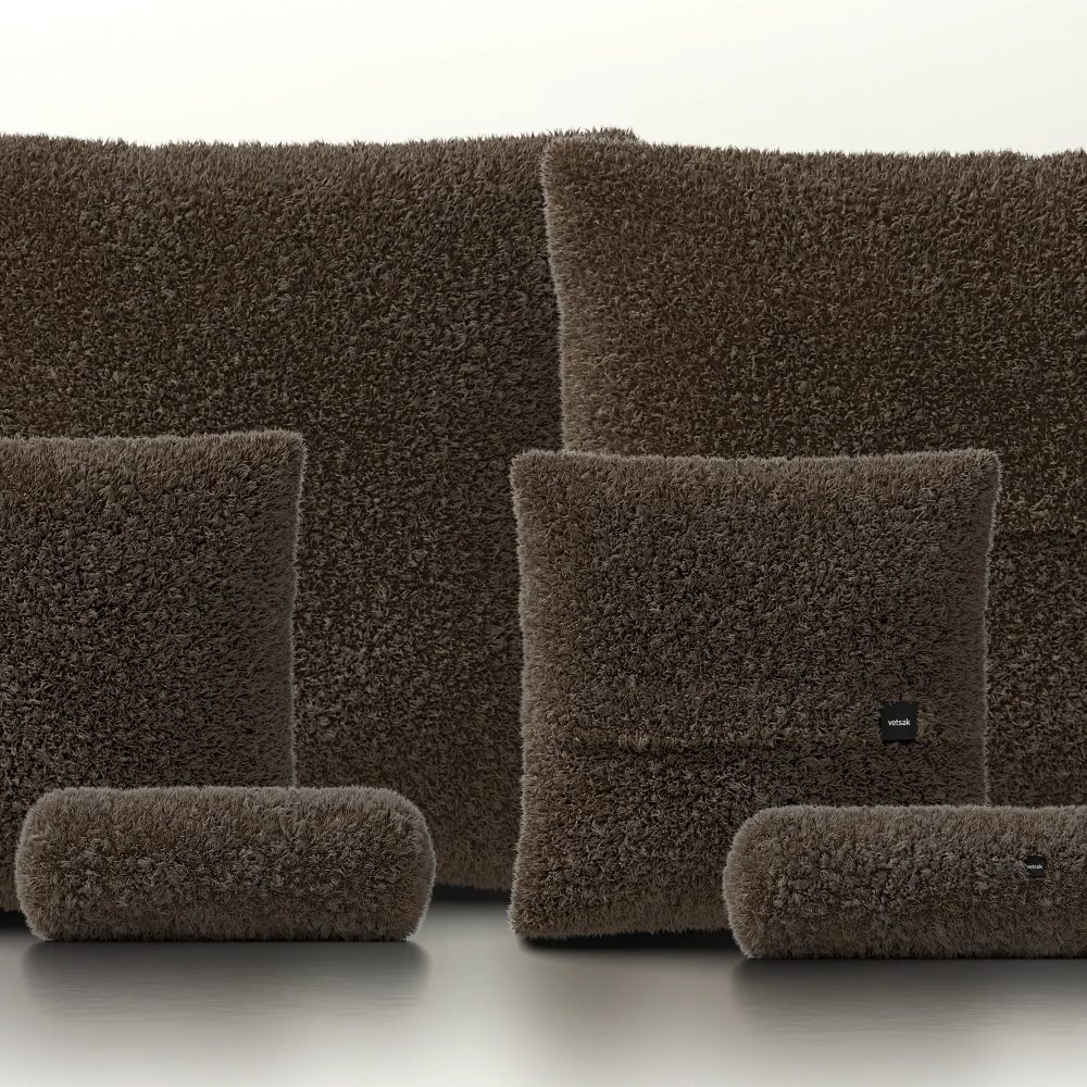 pillow set 3 - doodle - cacao