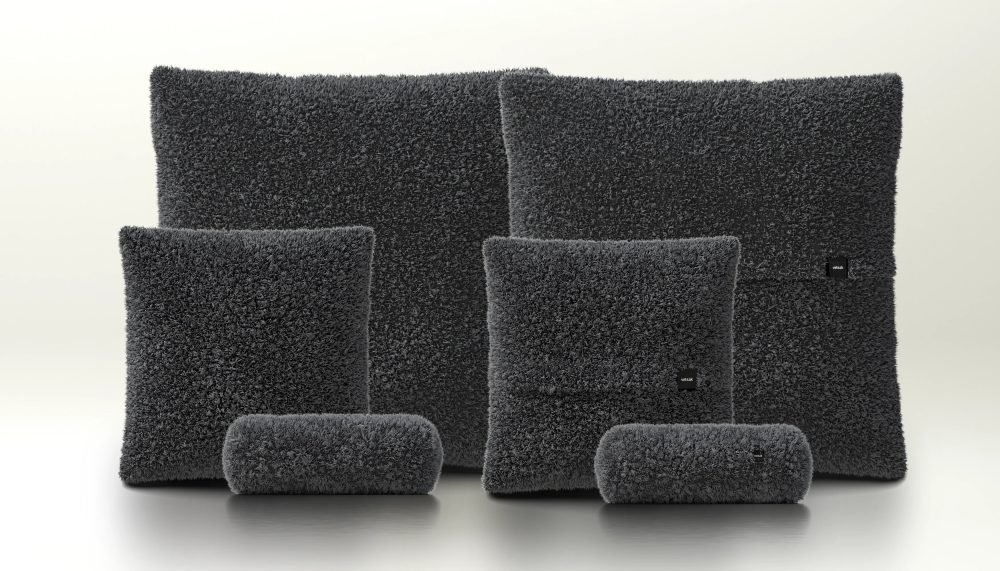 pillow set 3 - doodle - dark grey