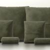 pillow set 3 - leather - olive