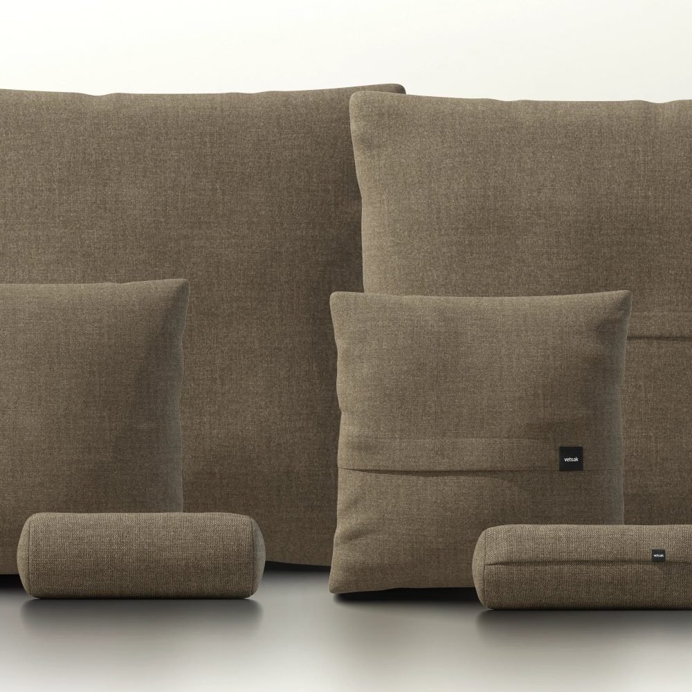 pillow set 3 - pique - taupe