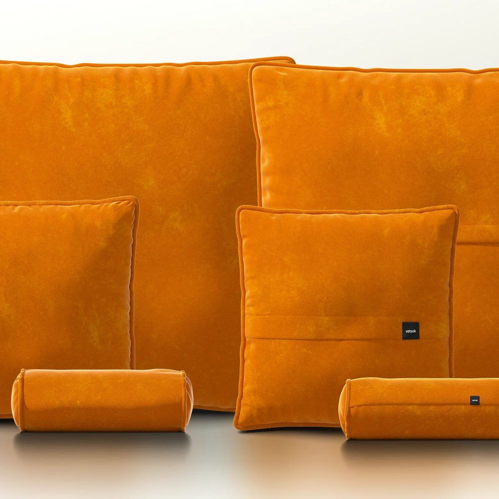 pillow set 3 - suave - orange blaze