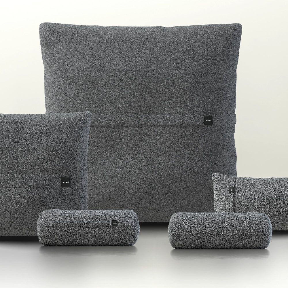 pillow set 4 - loop loop - anthracite