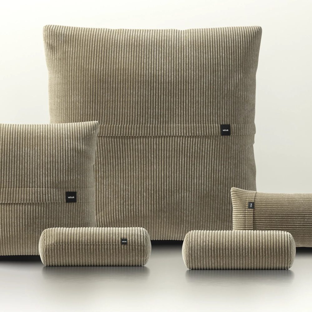 pillow set 4 - cord velour - khaki
