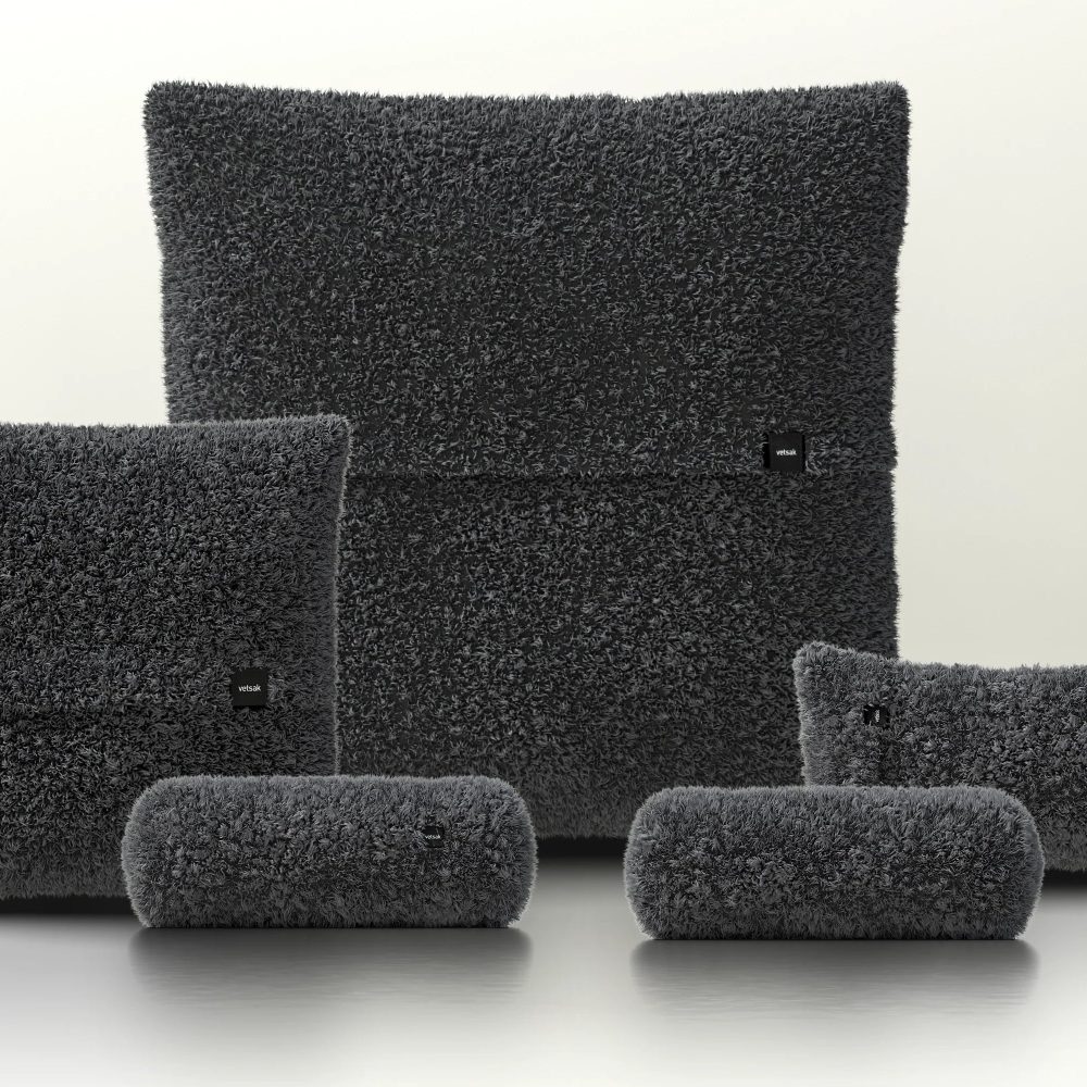 pillow set 4 - doodle - dark grey