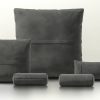 pillow set 4 - leather - dark grey