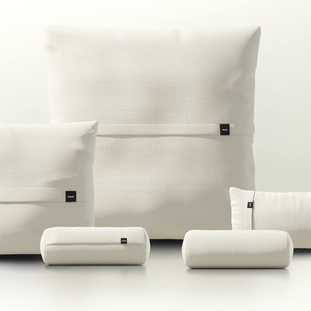pillow set 4 - pique - creme